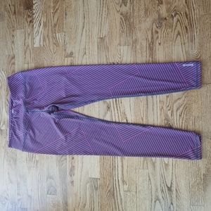 (L) Reebok Geometric Leggings Comfy Athletic Stretch Athleisure Activewear